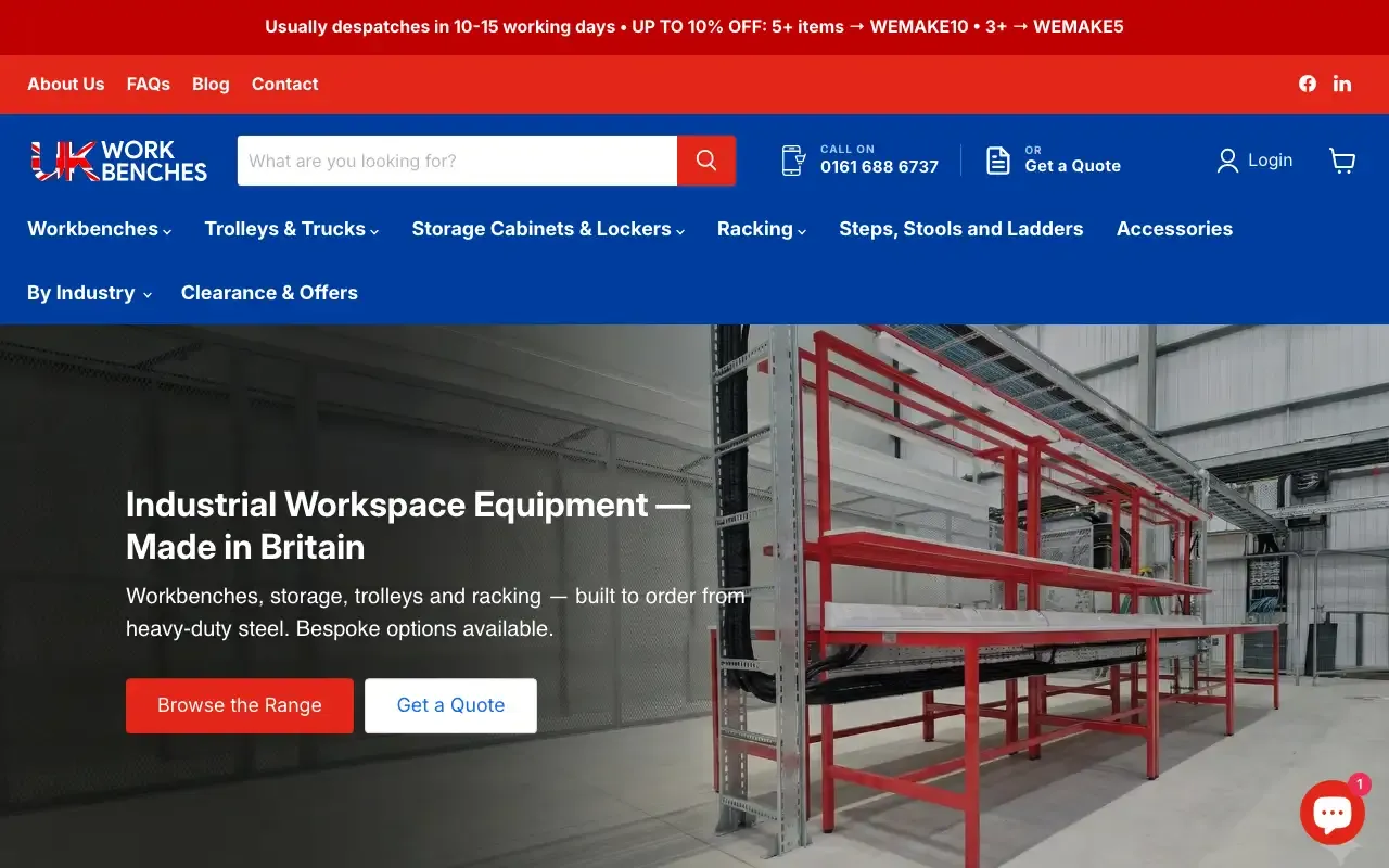 UK Workbenches website