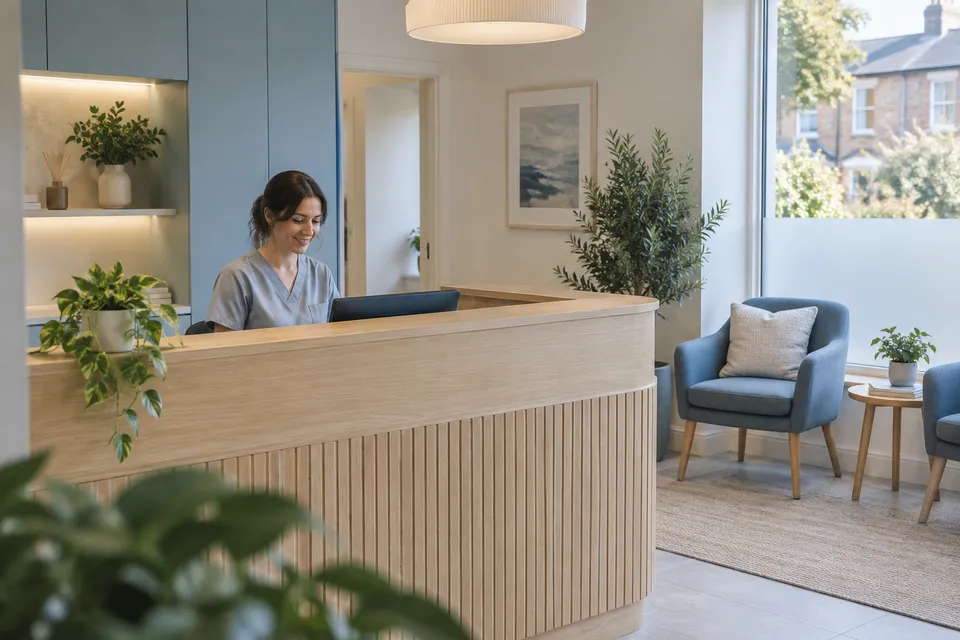 AI-generated illustrative scene for Luma Fern, a fictional healthcare & dental business