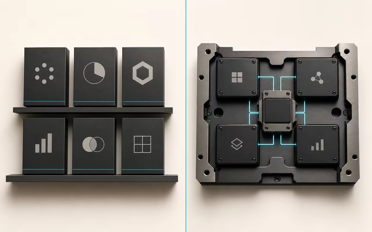 Off-the-shelf tools compared with a precisely fitted bespoke system