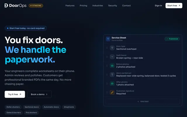DoorOps project
